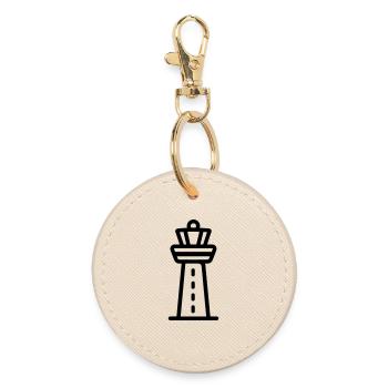 Control Tower - Round Keyring - oyster - Front