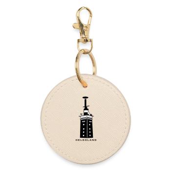 Lighthouse Heligoland - Island North Sea Maritime Sea - Round Keyring - oyster - Front