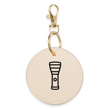 Flashlight - Round Keyring - oyster - Front
