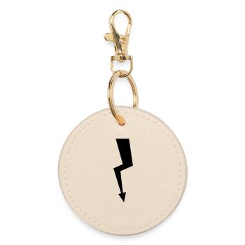 Lightning - Round Keyring - oyster - Front