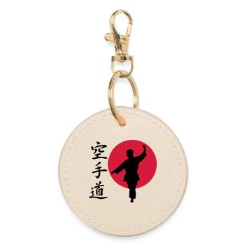 Karate Gangaku - Runder Schlüsselanhänger - Auster - Vorne