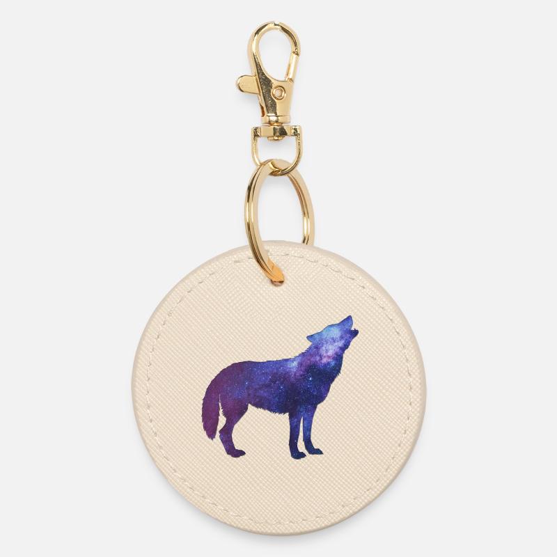Starwolf Howl - Round Keyring - oyster