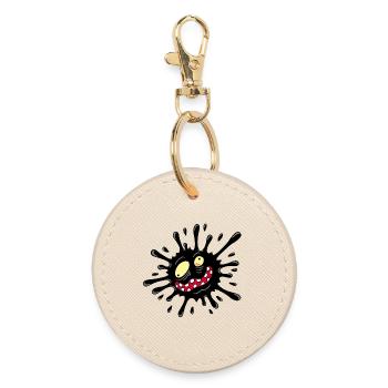 Inkblot monster - Round Keyring - oyster - Front