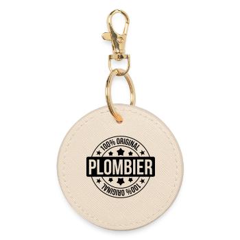 Plombier - Porte-clés rond - huître - Devant