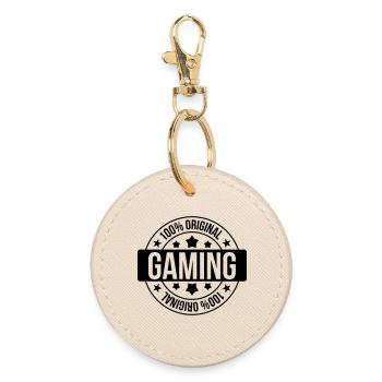 Gamer / Gaming - Round Keyring - oyster - Front
