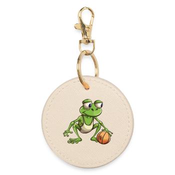 Grenouille de basket-ball - Porte-clés rond - huître - Devant