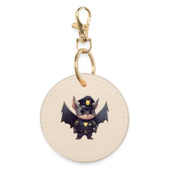 Bat Police - Round Keyring - oyster - Front