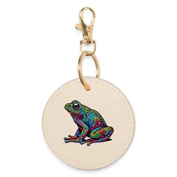 Frog - Round Keyring - oyster - Front