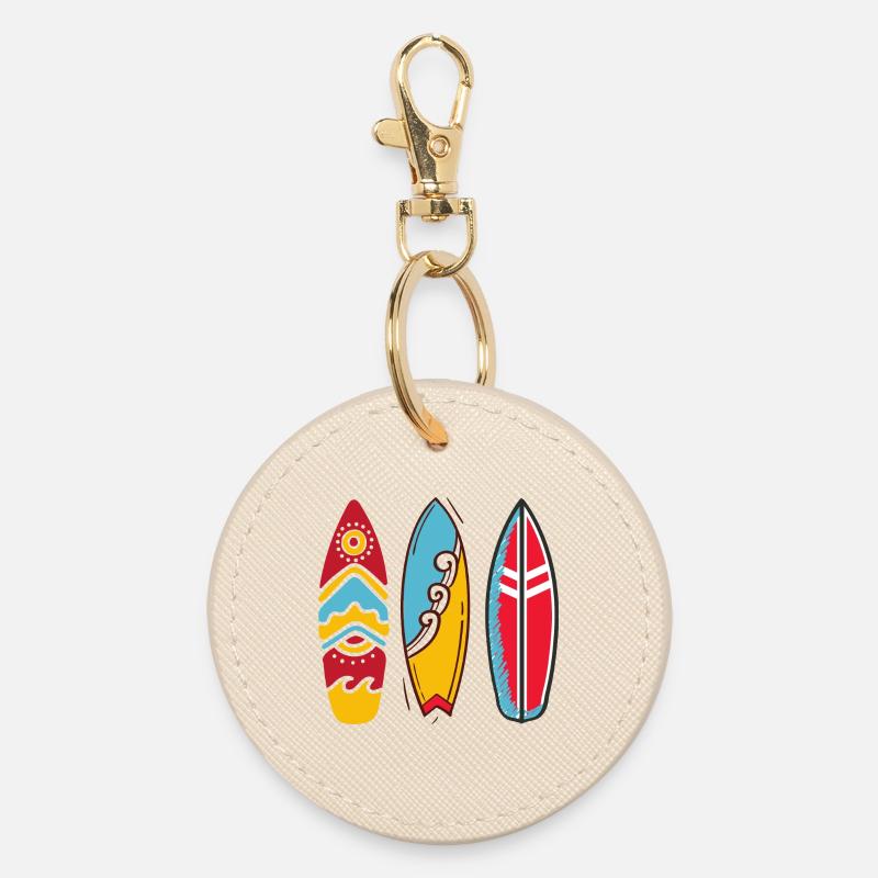 Trois planches surf pop art - Porte-clés rond - huître