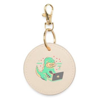 Love 💘 I frog amoi mai AI - Porte-clés rond - huître - Devant