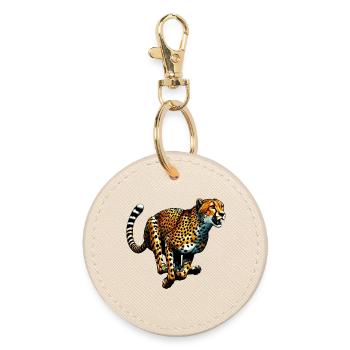 Gepard - Runder Schlüsselanhänger - Auster - Vorne
