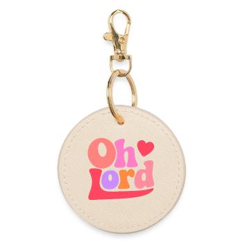 Oh Lord - Runder Schlüsselanhänger - Auster - Vorne
