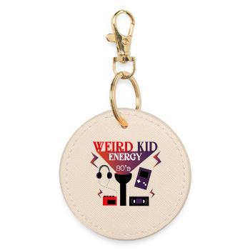 Weird Energy - Round Keyring - oyster - Front
