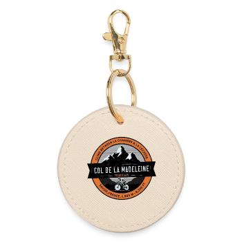 Col de la Madeleine , Savoie, French Alps - Round Keyring - oyster - Front