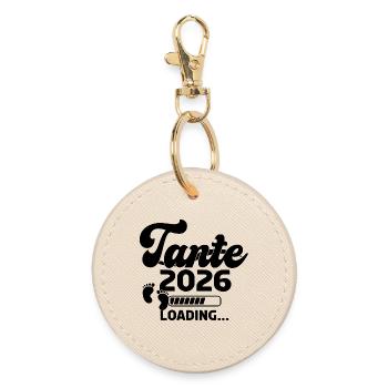 Tante 2026 Loading - Runder Schlüsselanhänger - Auster - Vorne
