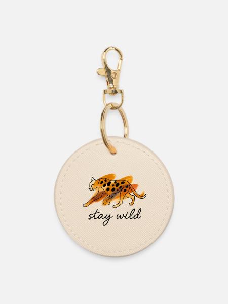 🐆 Stay Wild 🐆 - Runder Schlüsselanhänger - Auster