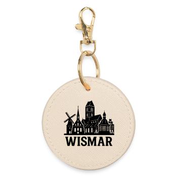 wismar ostsee - Runder Schlüsselanhänger - Auster - Vorne
