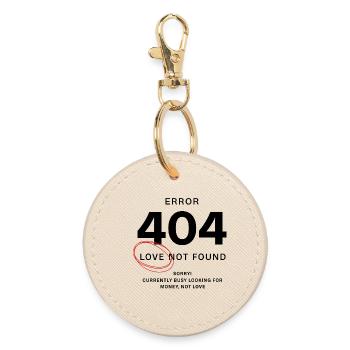 Amour non trouvé – Erreur 404 - Porte-clés rond - huître - Devant