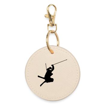Freestyle Skiing - Round Keyring - oyster - Front