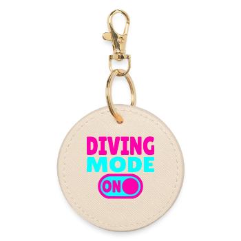Diving Mode On – Tauchen - Runder Schlüsselanhänger - Auster - Vorne
