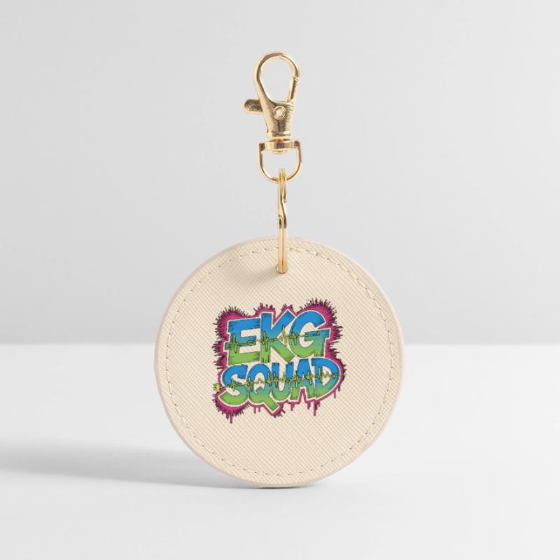 Cardiac Tech ECG Squad Pacemaker Technician Round Keyring