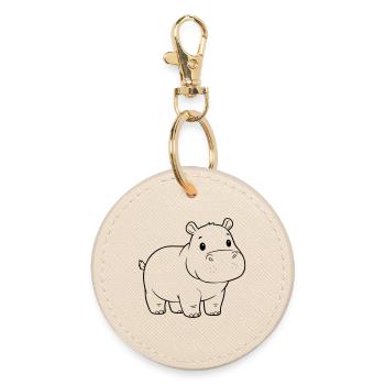 Résumé de la bande dessinée Bébé Hippopotame mignon - Porte-clés rond - huître - Devant