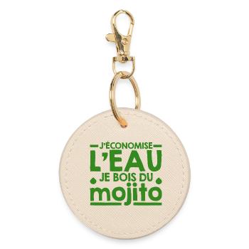 Mojito Humorous Phrase Humor Mojito Cocktail - Round Keyring - oyster - Front