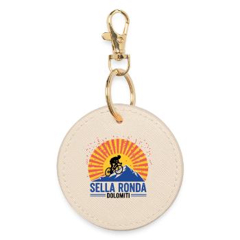 Boucle cyclable des Dolomites de Sella Ronda en Italie - Porte-clés rond - huître - Devant