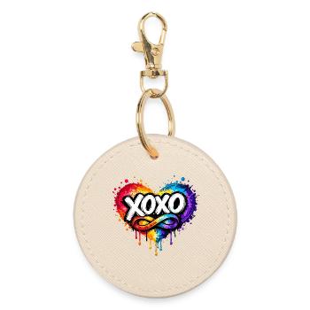 XOXO Love in the color heart pour la Saint-Valentin - Porte-clés rond - huître - Devant