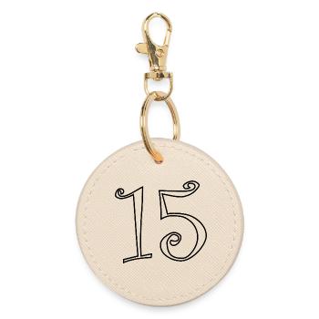 15. 15 ANS. 15e ANNIVERSAIRE. ANNIVERSAIRE 15 ANS. - Porte-clés rond - huître - Devant