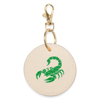 Scorpio – Power & Mystery - Round Keyring - oyster - Front
