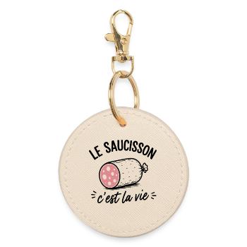 Le Saucisson C'est La Vie Design Humoristique - Porte-clés rond - huître - Devant