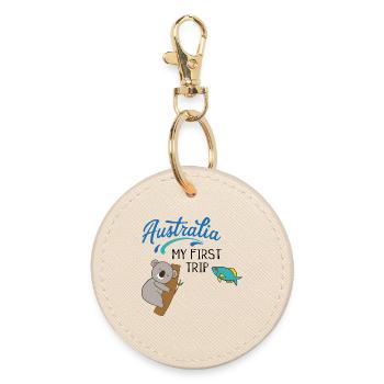 Australia - Round Keyring - oyster - Front
