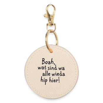 Wow, wat wa are wieda all hip here! - Round Keyring - oyster - Front