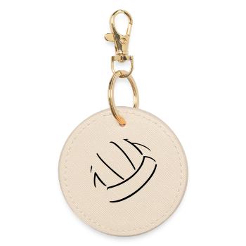 Volleyball Ball - Runder Schlüsselanhänger - Auster - Vorne