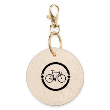 Radfahren / Radfahrer / Fahrrad / Radsport / - Runder Schlüsselanhänger - Auster - Vorne