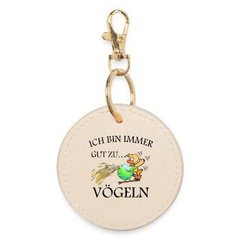 Lustige Vögel - Runder Schlüsselanhänger - Auster - Vorne