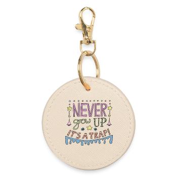 Never Grow Up Il y a un piège drôle cool - Porte-clés rond - huître - Devant