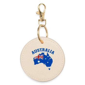Australia Australien Flagge - Runder Schlüsselanhänger - Auster - Vorne