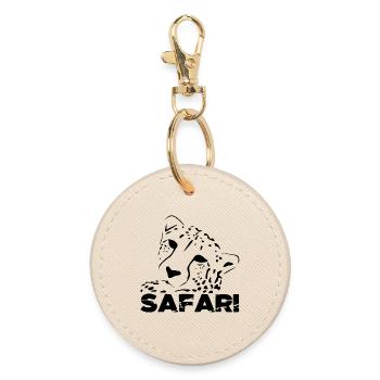 Safari and cheetah - Round Keyring - oyster - Front
