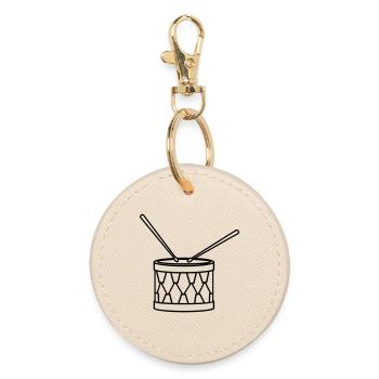 Transparent drum decoration - Round Keyring - oyster - Front