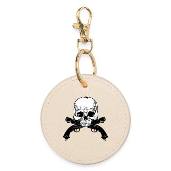Skull gun duel - Round Keyring - oyster - Front