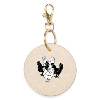 quatre poulets - Porte-clés rond - huître - Devant