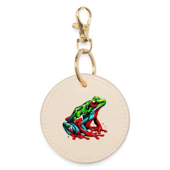 Frog - Round Keyring - oyster - Front