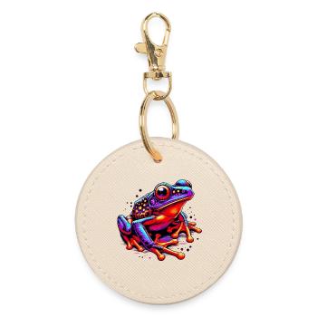 Frog - Round Keyring - oyster - Front