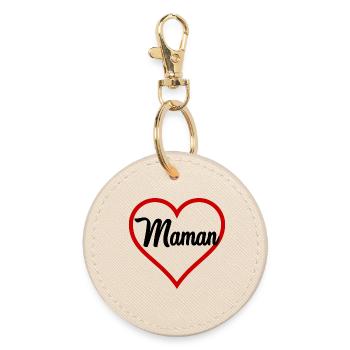 FÊTE DES MÈRES. MAMAN - Porte-clés rond - huître - Devant
