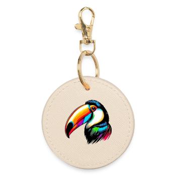 Toucan - Round Keyring - oyster - Front