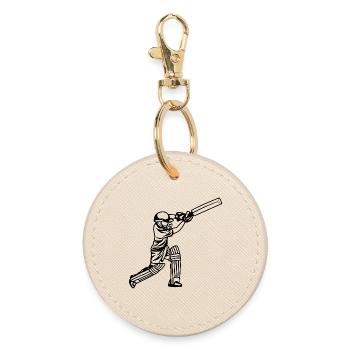 Cricket Boy - Round Keyring - oyster - Front