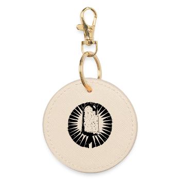 Ice cream - Round Keyring - oyster - Front