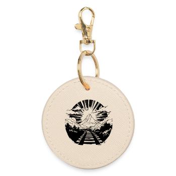 Railroad - Round Keyring - oyster - Front